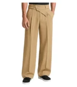 Beige baggy formal pants for men in Bangladesh