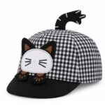 Cute Gingham Cat Cap with Tail-for 0-9 Months Baby
